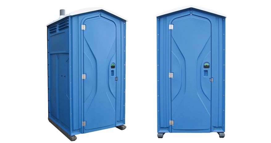 Long-term porta potty units on site in Bristol, Connecticut